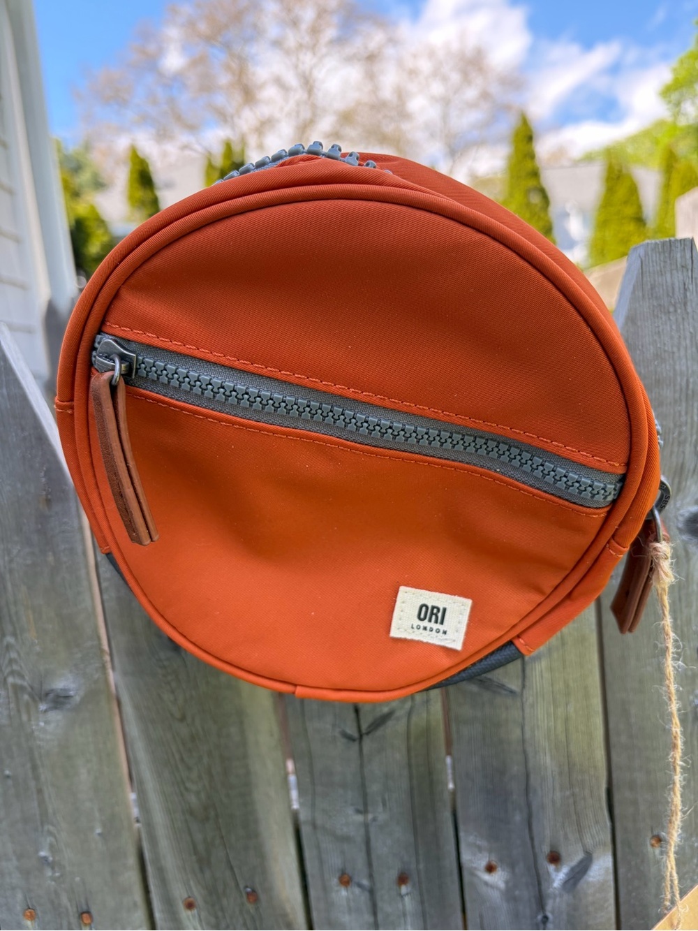 ORI London Orange Round Crossbody Bag NWT